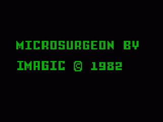Microsurgeon title screen for Intellivision